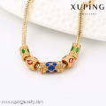 42901 Xuping beads jewelry fashion hot sale 18k delicate luxury copper alloy jewelry necklace